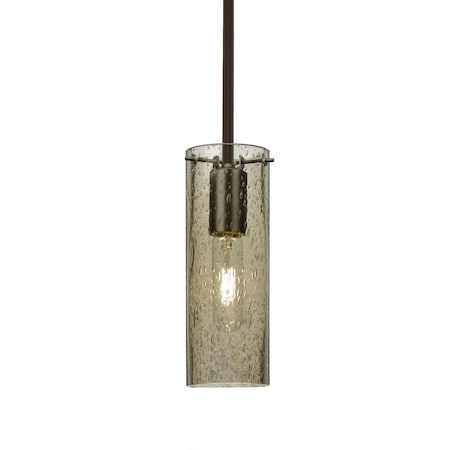 Besa Lighting Juni 10 Stem Pendant, Latte Bubble, Bronze, 1x60W Incandescent 1TT-JUNI10LT-BR